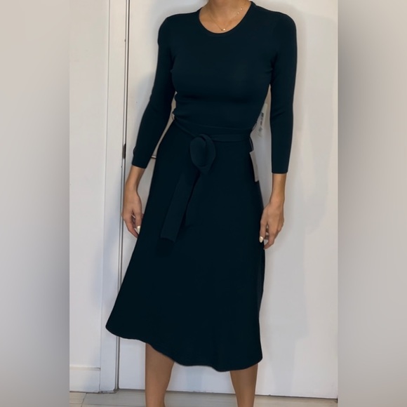 NWT Eliza J Teal Knit Midi Dress - Picture 2 of 6
